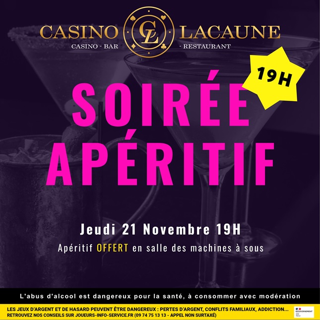 Apéritif Offert Casino de Lacaune 19H