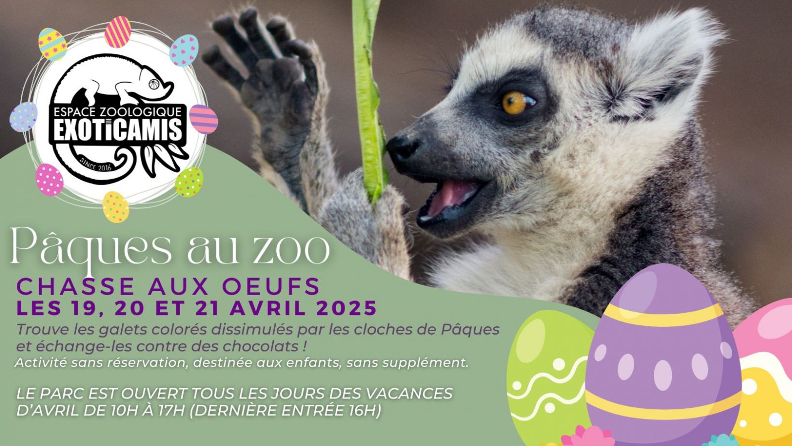 Chasse aux oeufs à l'Espace Zoologique Exoticamis